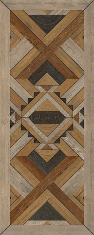 Appalachian: Wooded Slopes - vinyl floor cloth sizes 36x90, 30x75