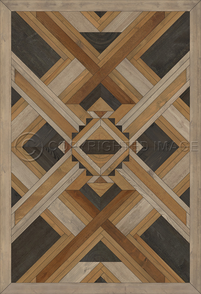 Appalachian: Wooded Slopes - vinyl floor cloth sizes 52x76, 70x102