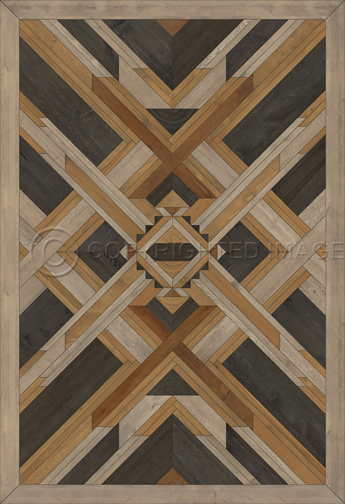 Appalachian: Wooded Slopes - vinyl floor cloth sizes 96x140, 120x175