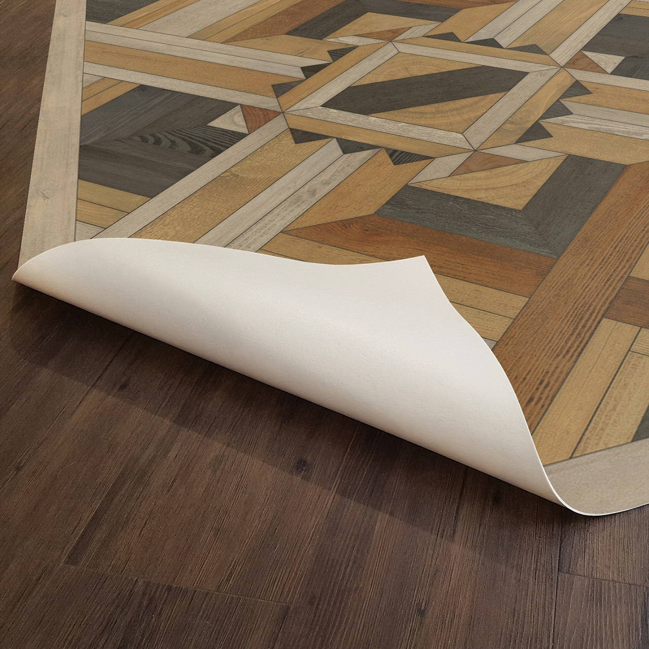 Appalachian: Wooded Slopes - vinyl floor cloth underside 