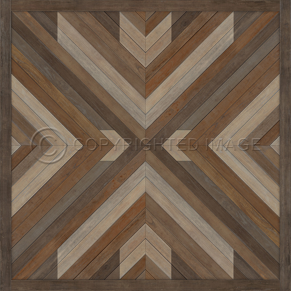Bohemian: Bohemia Proper - vinyl floor cloth sizes 60x60, 72x72