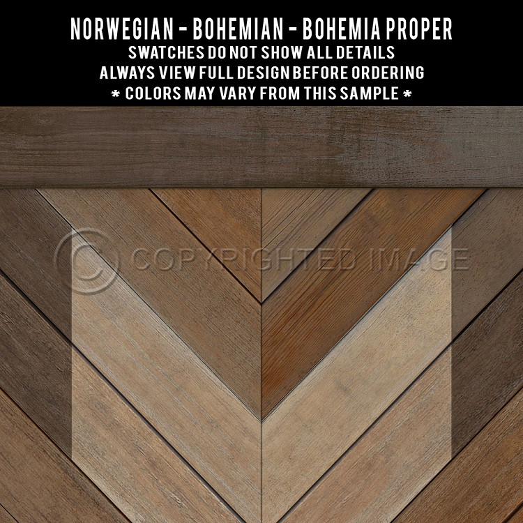 Bohemian: Bohemia Proper - vinyl floor cloth swatch sample