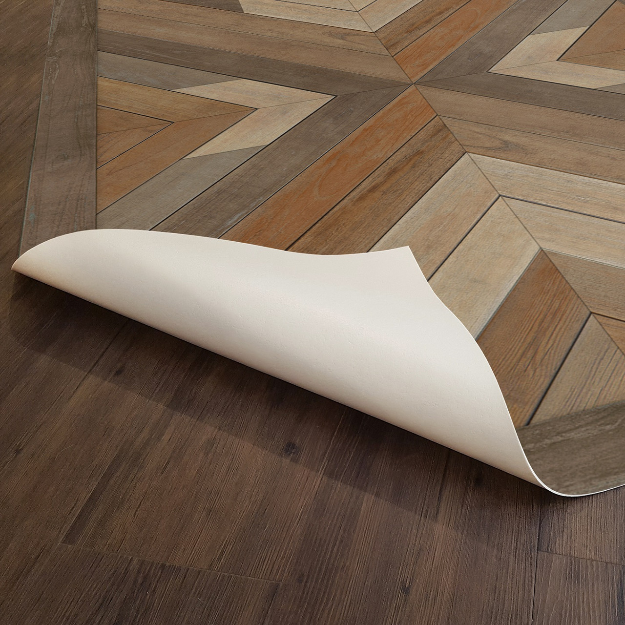 Bohemian: Bohemia Proper - vinyl floor cloth underside 