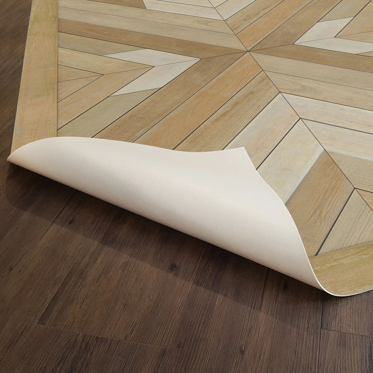 Bohemian: Romani - vinyl floor cloth underside 