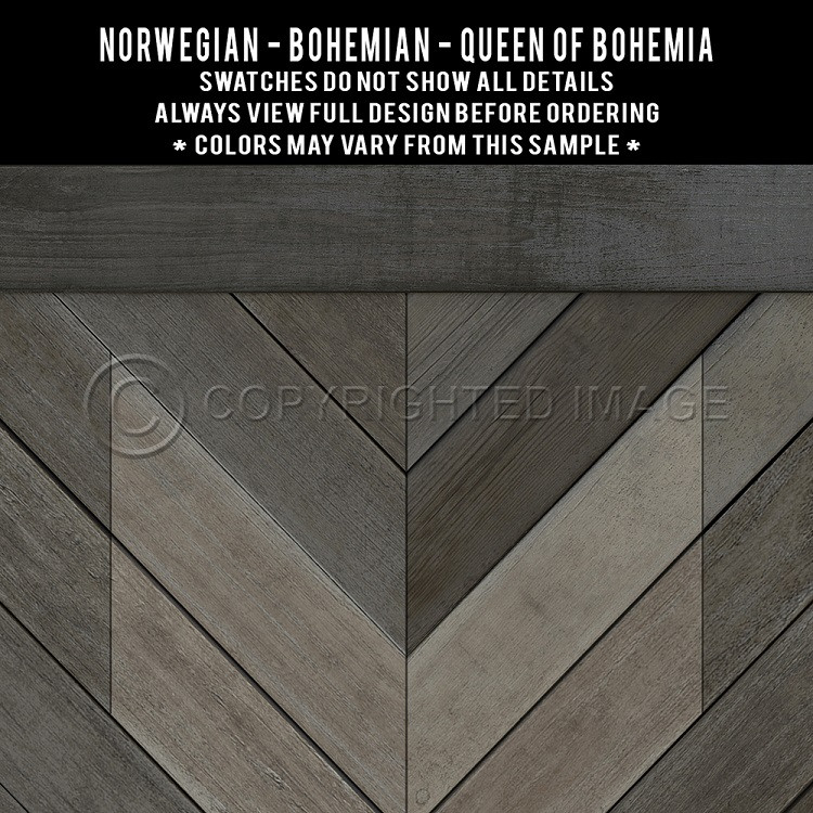 Bohemian: Queen of Bohemia - vinyl floor cloth swatch sample