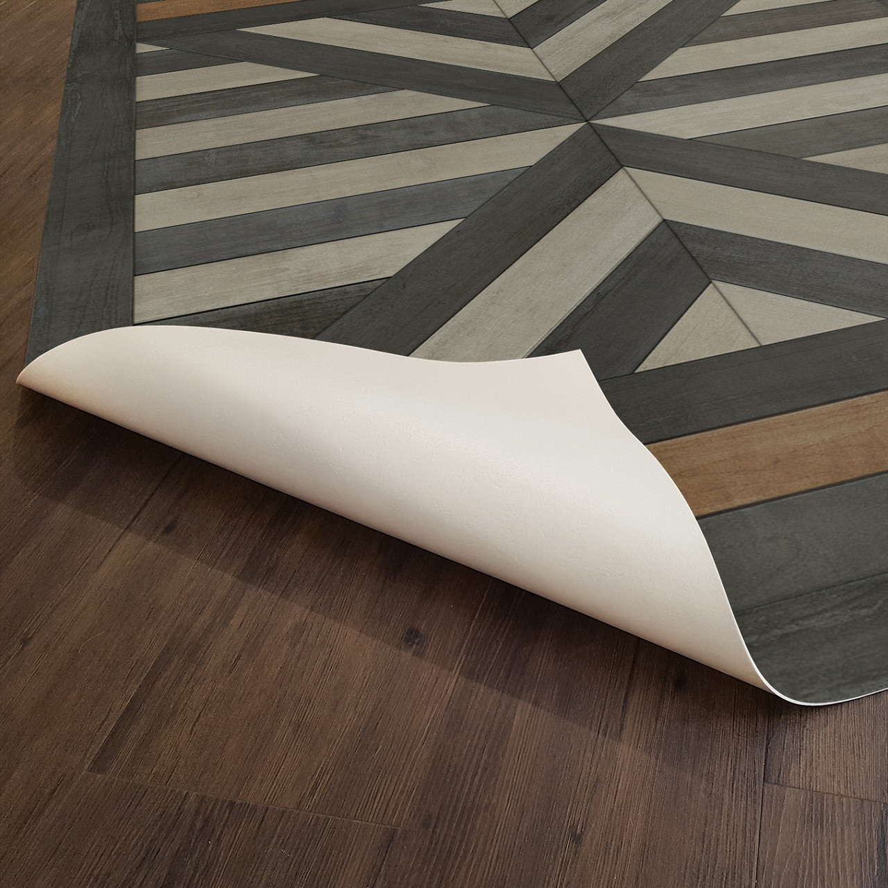 Hoia I Think Strange Things - vinyl floor cloth underside 