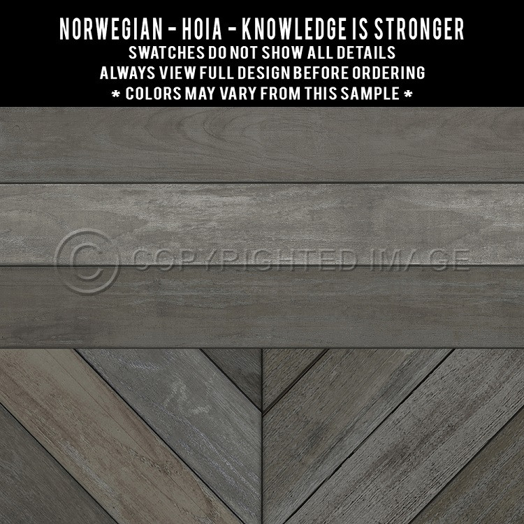 Hoia Knowledge is Stronger Than Memory - vinyl floor cloth swatch sample