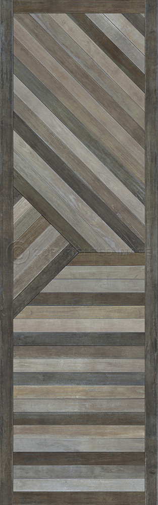 Mount Zeppelin Mountains Come out of the Sky - vinyl floor cloth sizes 24x77, 30x96, 36x115, 26x83