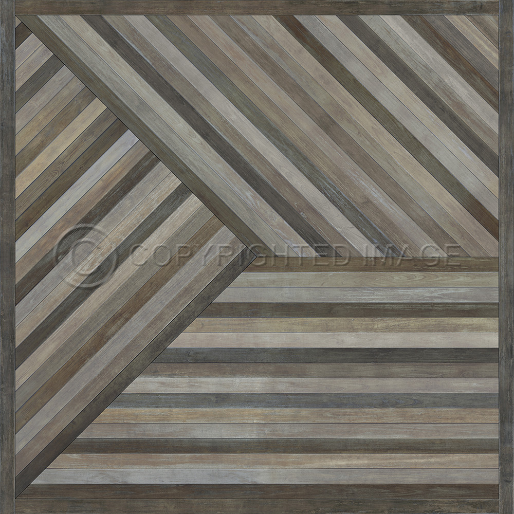 Mount Zeppelin Mountains Come out of the Sky - vinyl floor cloth sizes 96x96, 120x120