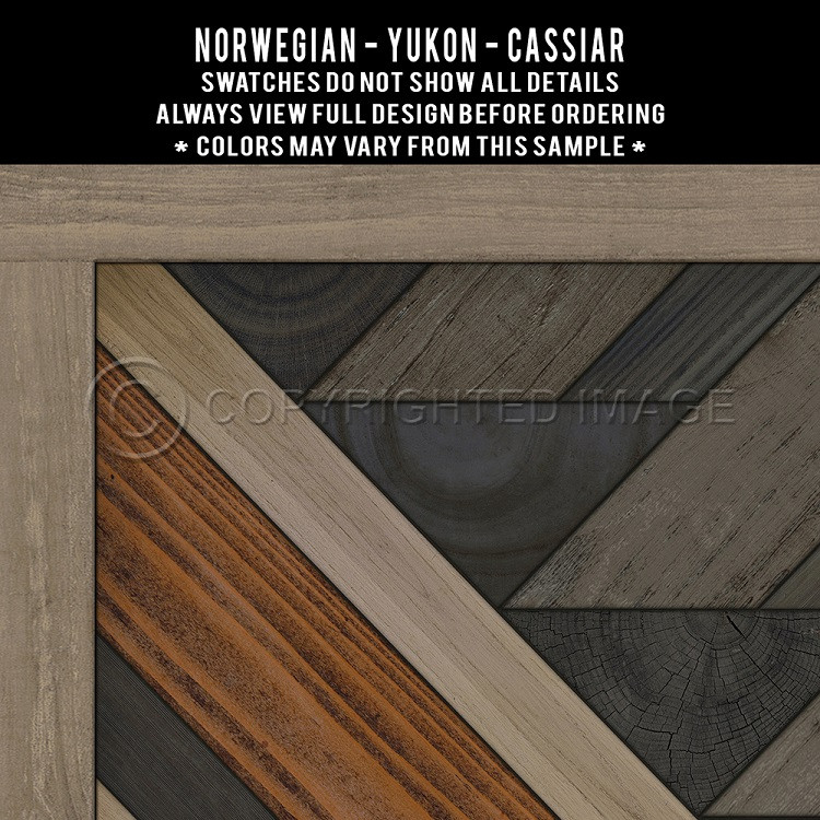 Yukon Cassiar - vinyl floor cloth swatch sample