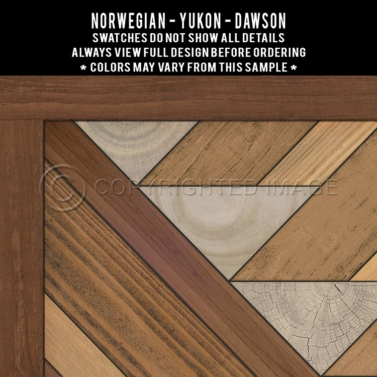 Yukon Dawson - vinyl floor cloth swatch sample