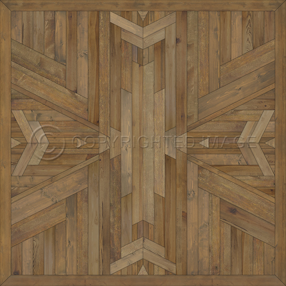 Native Sacred Ground - vinyl floor cloth sizes 96x96, 120x120