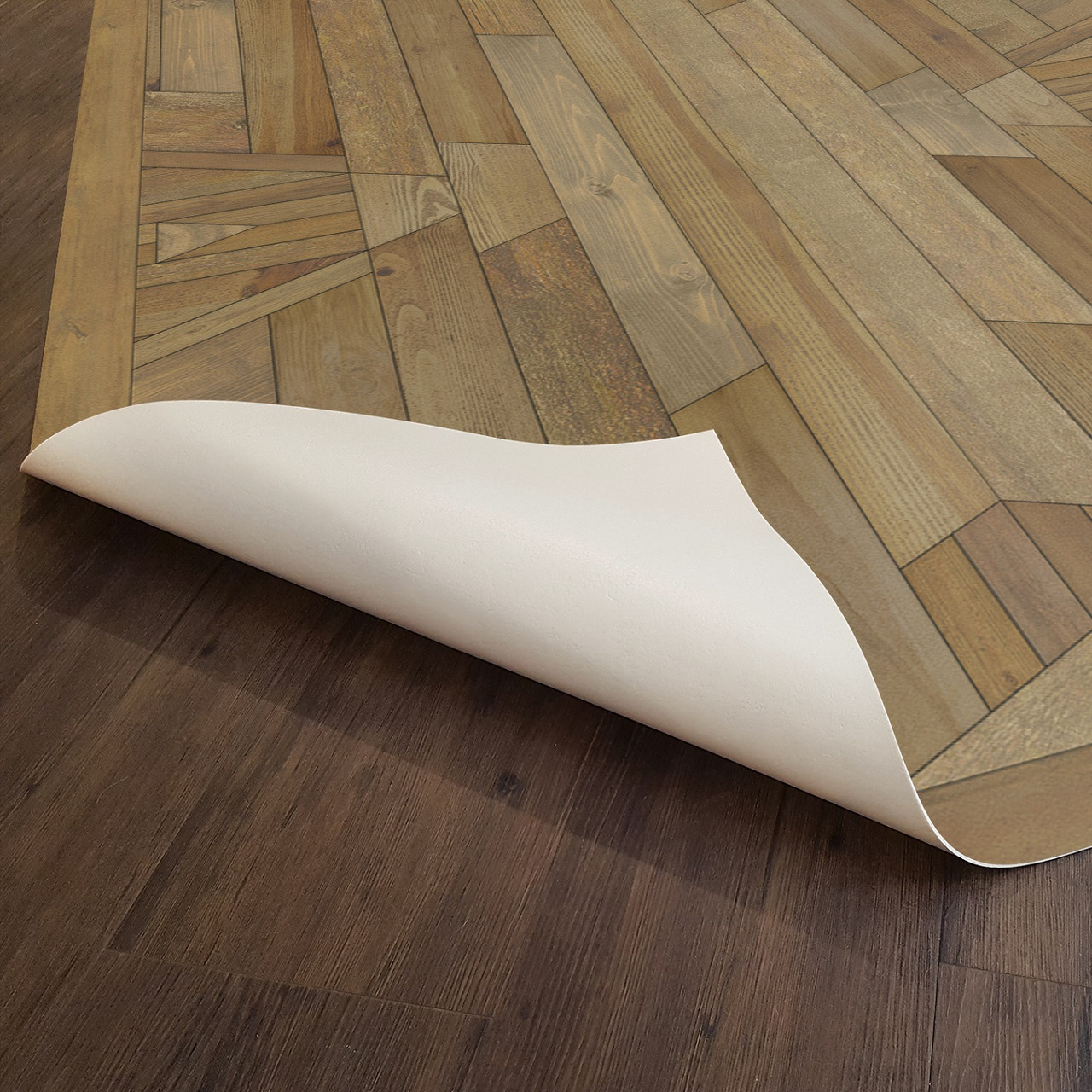 Native Sacred Ground - vinyl floor cloth underside 