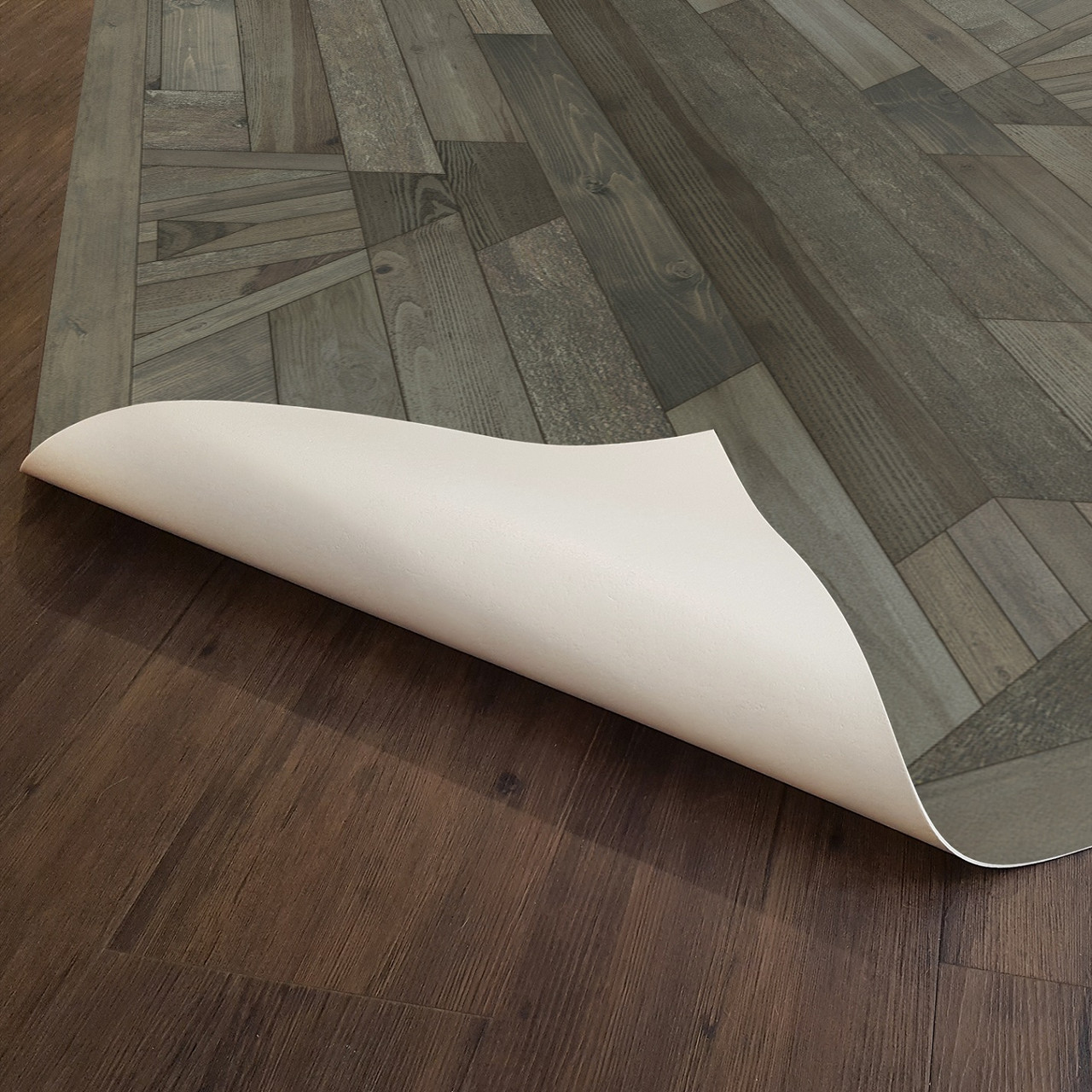Native The Shadows - vinyl floor cloth underside 