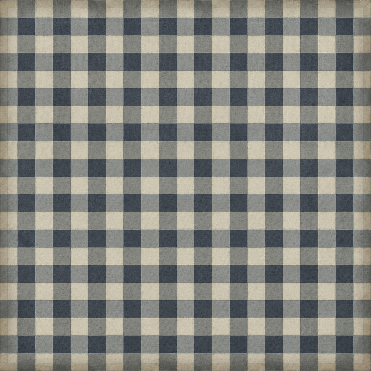 Williamsburg Gingham Canvas Blue - vinyl floor cloth sizes 96x96, 120x120