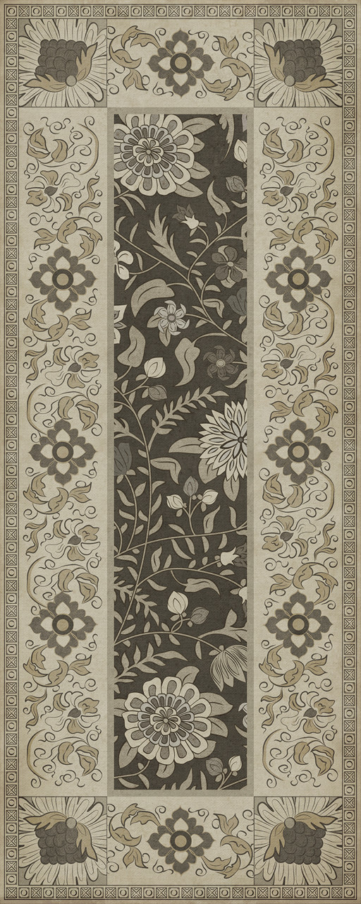 Williamsburg Indian Quilt Agra - vinyl floor cloth sizes 30x75, 36x90