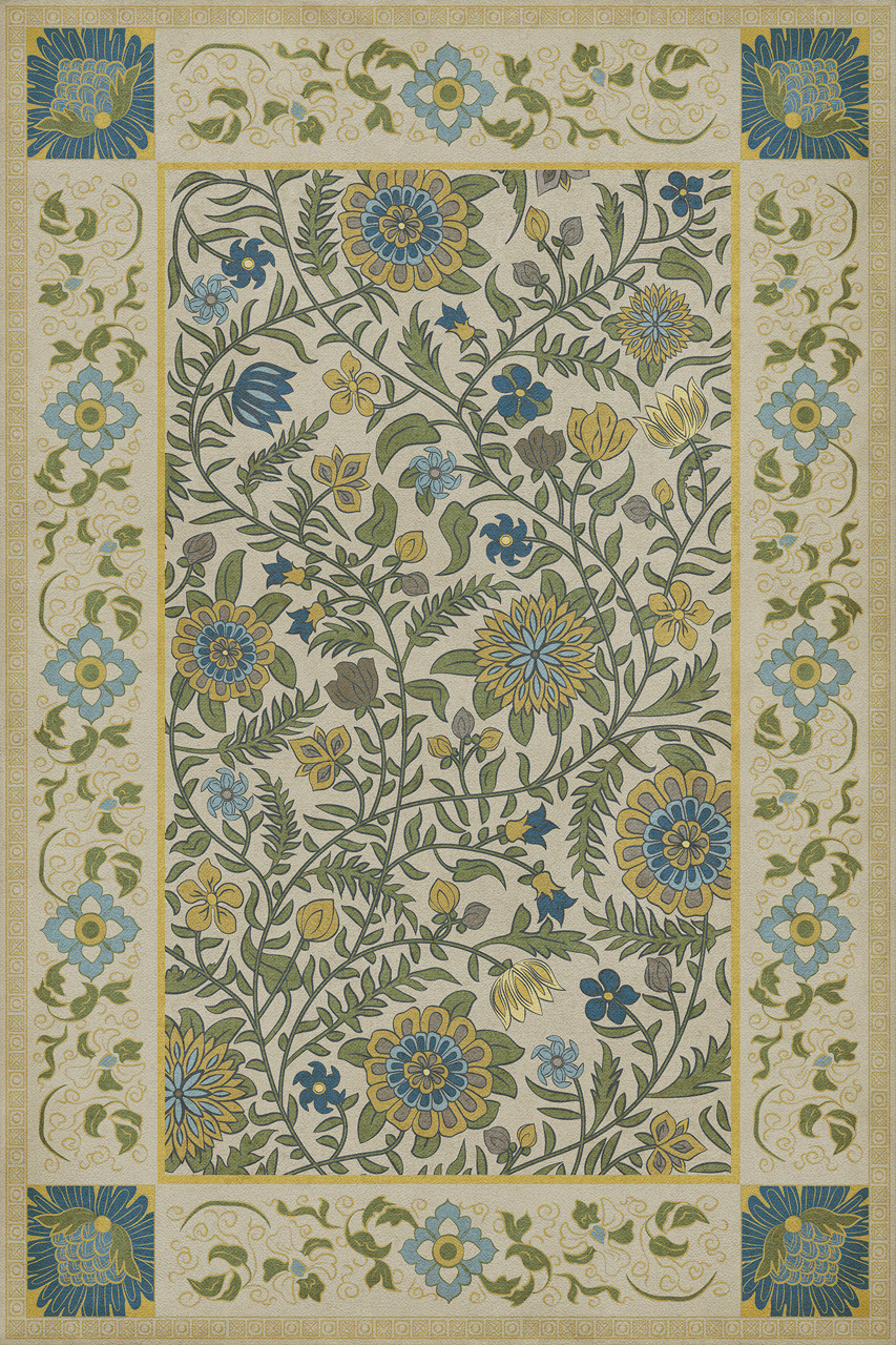 Williamsburg Indian Quilt Jaisalmer - vinyl floor cloth, image for all rectangle sizes