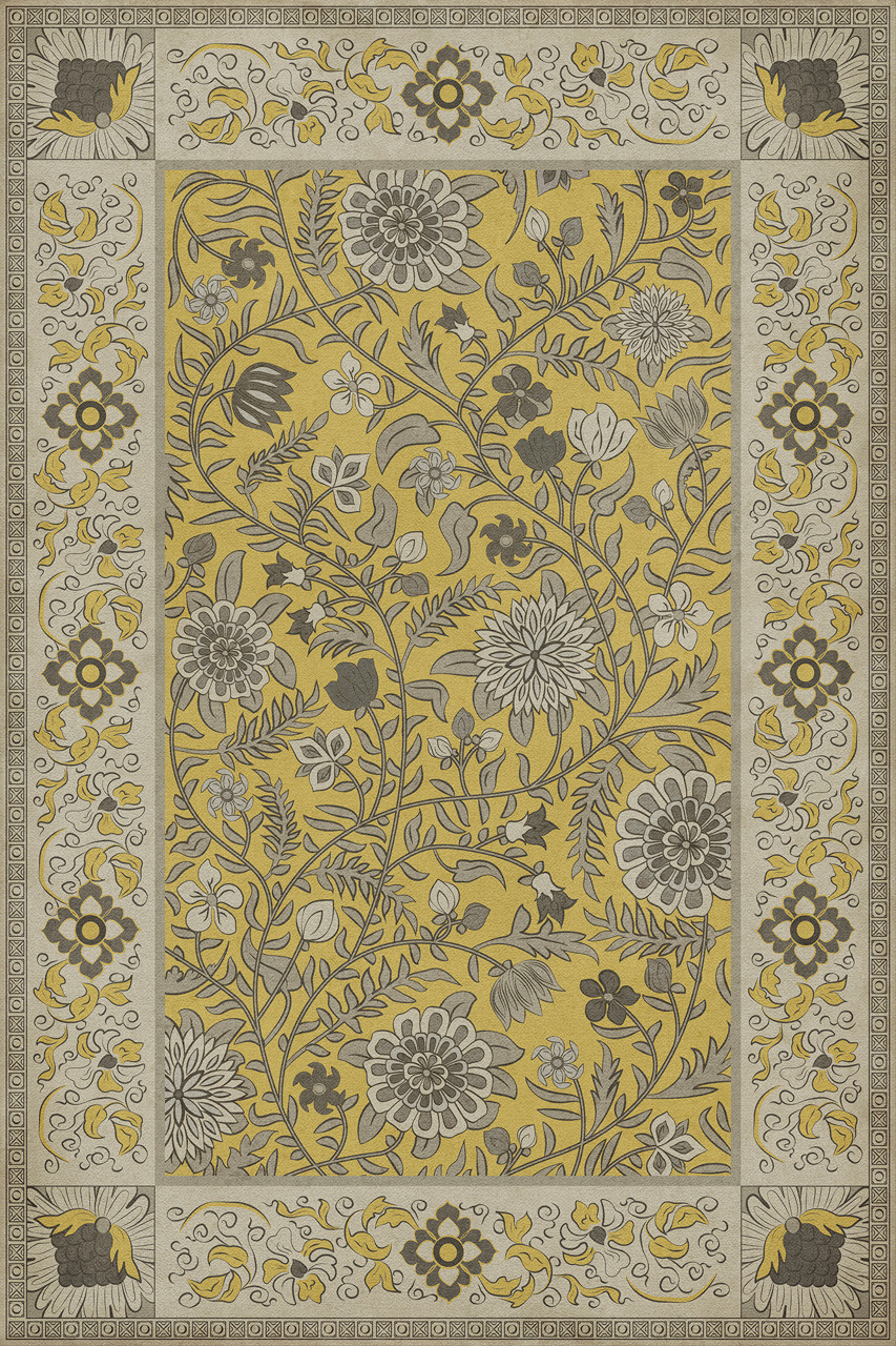 Williamsburg Indian Quilt Shimla - vinyl floor cloth, Image for all rectangle sizes 