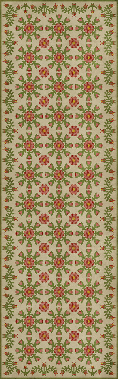 Williamsburg Needlework Amanda's Fable - vinyl floor cloth size 36x115