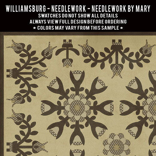 Williamsburg Needlework Needlework by Mary - vinyl floor cloth swatch sample