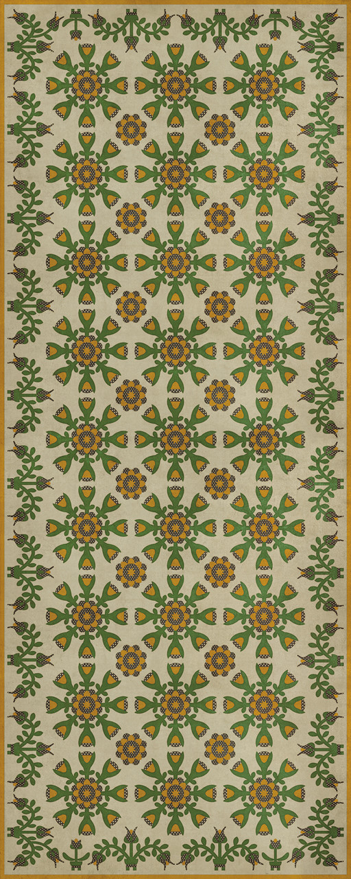 Williamsburg Needlework Rebecca's Remnants - vinyl floor cloth size 36x90