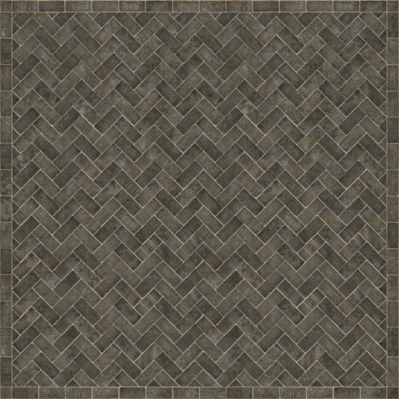 Williamsburg Herringbone Brick Blacksmiths Hammer - vinyl floor cloth size 120x120