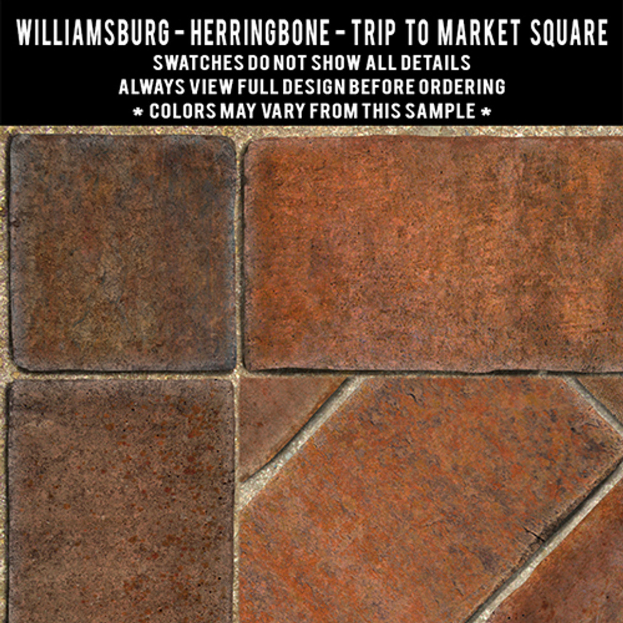 Swatches for Herringbone Brick - vinyl floor cloths