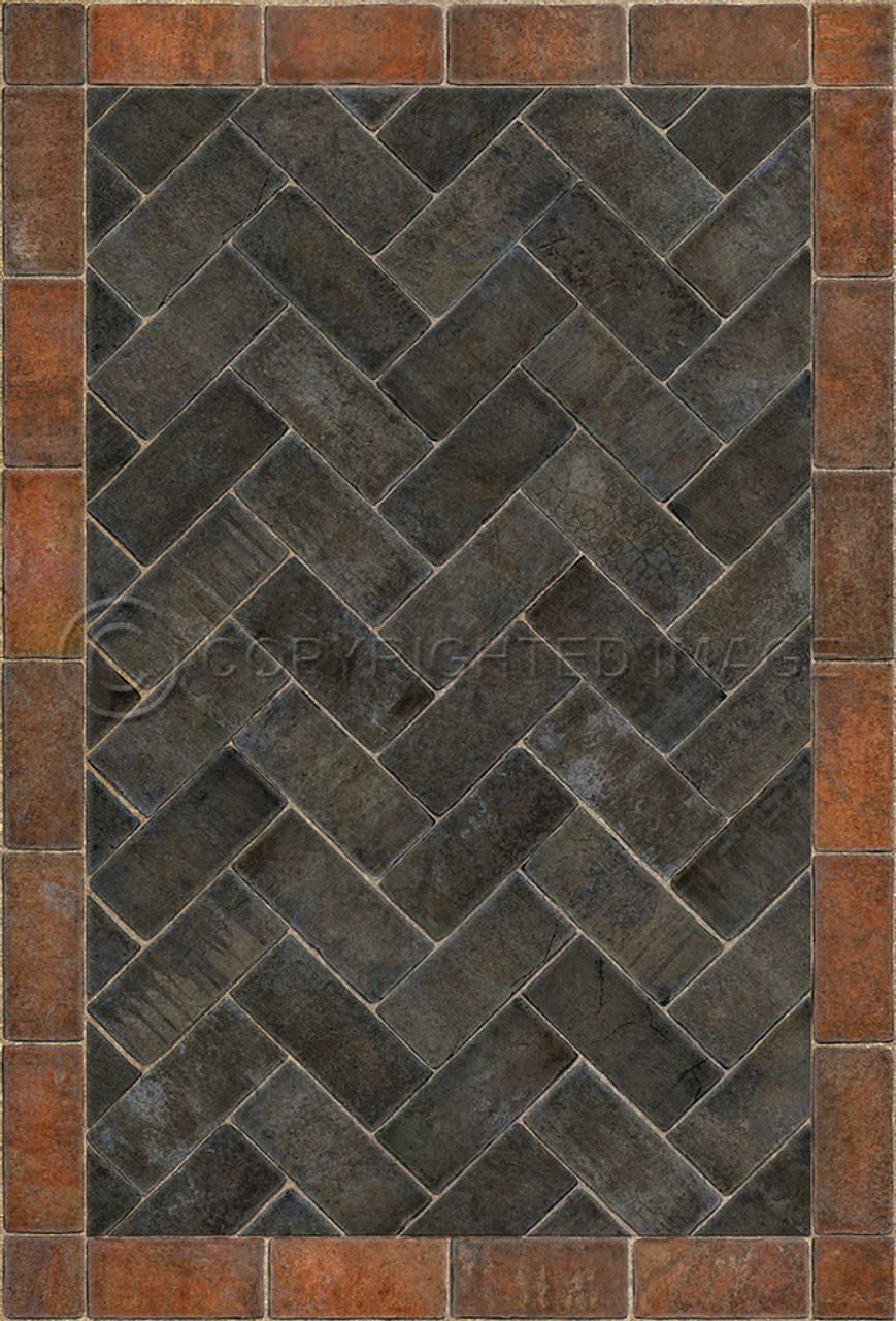 Swatches for Herringbone Brick - vinyl floor cloths