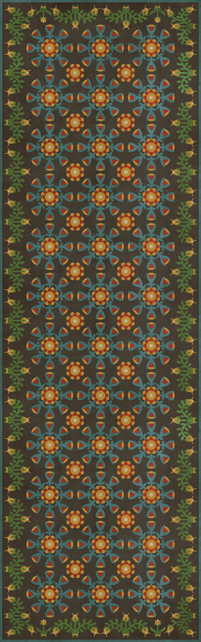 Williamsburg Needlework Ellen's Embellishments - vinyl floor cloth size 36x115