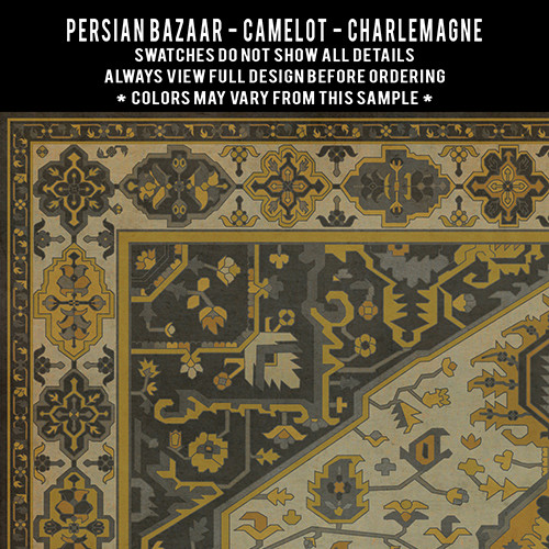 Camelot Charlemagne - vinyl floor cloth 5"x5" swatch sample