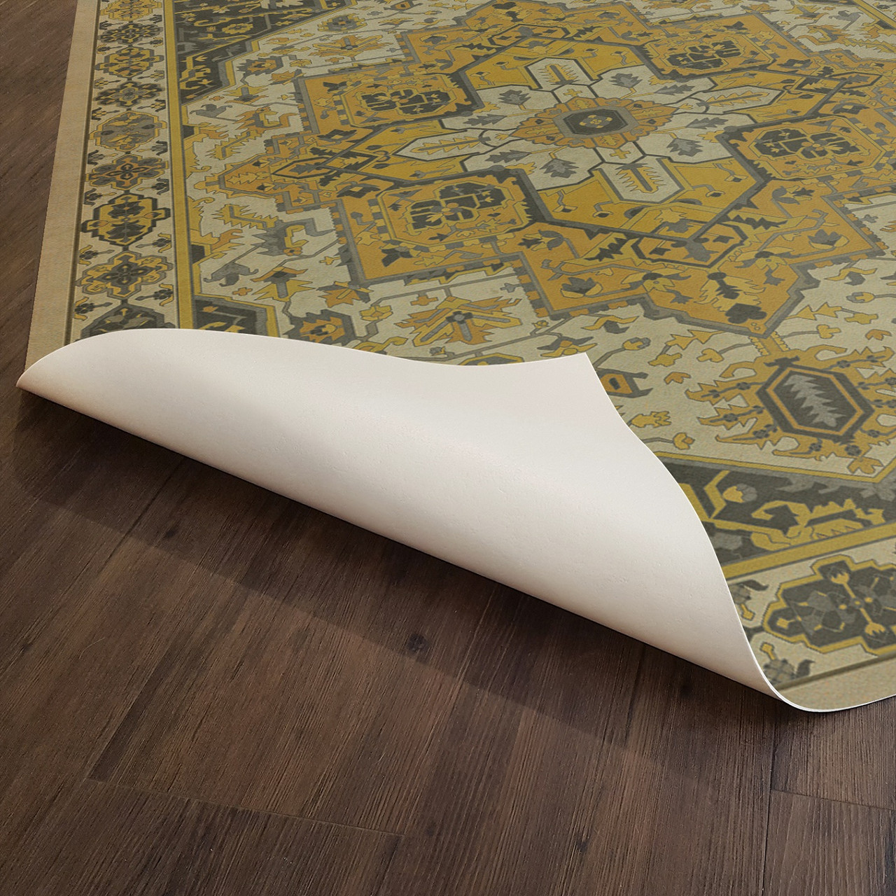 Camelot Charlemagne - vinyl floor cloth underside 