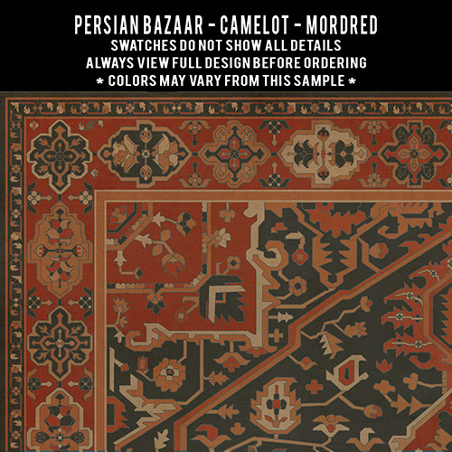 Camelot Mordred - vinyl floor cloth 5"x5" swatch sample