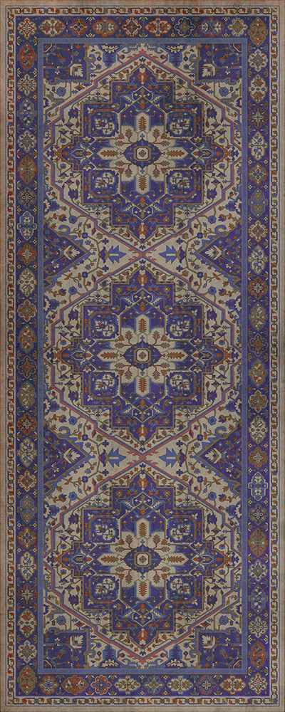 Camelot Morgana - vinyl floor cloth sizes 36x90, 30x75
