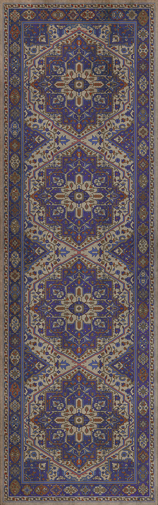 Camelot Morgana - vinyl floor cloth sizes 24x77, 30x96, 36x115, 26x83