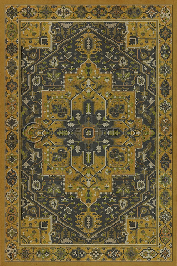 Camelot Sir Galahad - vinyl floor cloth sizes 20x30, 24x36, 30x44, 38x56  (slightly different border than the bigger sizes)