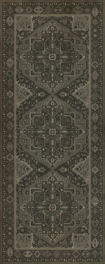 Camelot The Black Knight - vinyl floor cloth sizes 30x75, 36x90