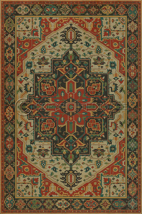 Camelot Uther Pendragon - vinyl floor cloth sizes 52x76, 70x102, 84x120, 96x140, 120x175