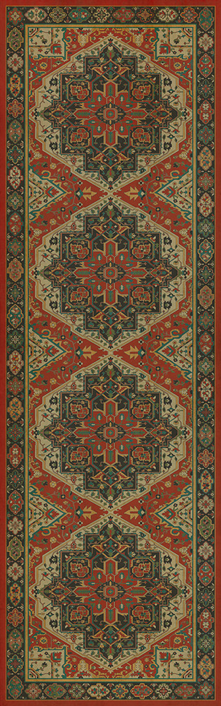 Camelot Uther Pendragon - vinyl floor cloth sizes 24x77, 30x96, 26x83, 36x115