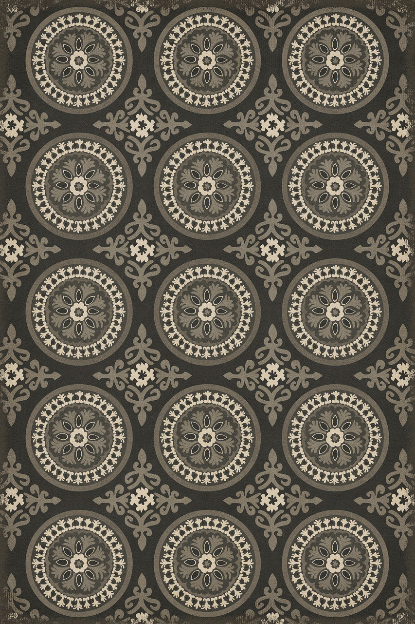 Pattern 43 Karma - vinyl floor cloth sizes 20x30, 24x36, 30x44, 38x56, 52x76, 70x102