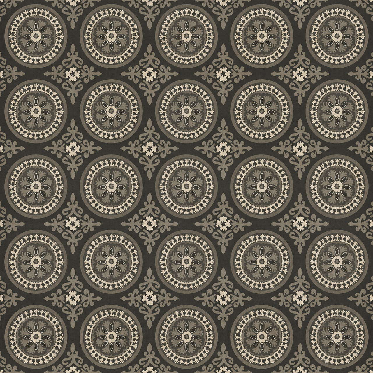Pattern 43 Karma - vinyl floor cloth sizes 84x84, 96x96, 120x120