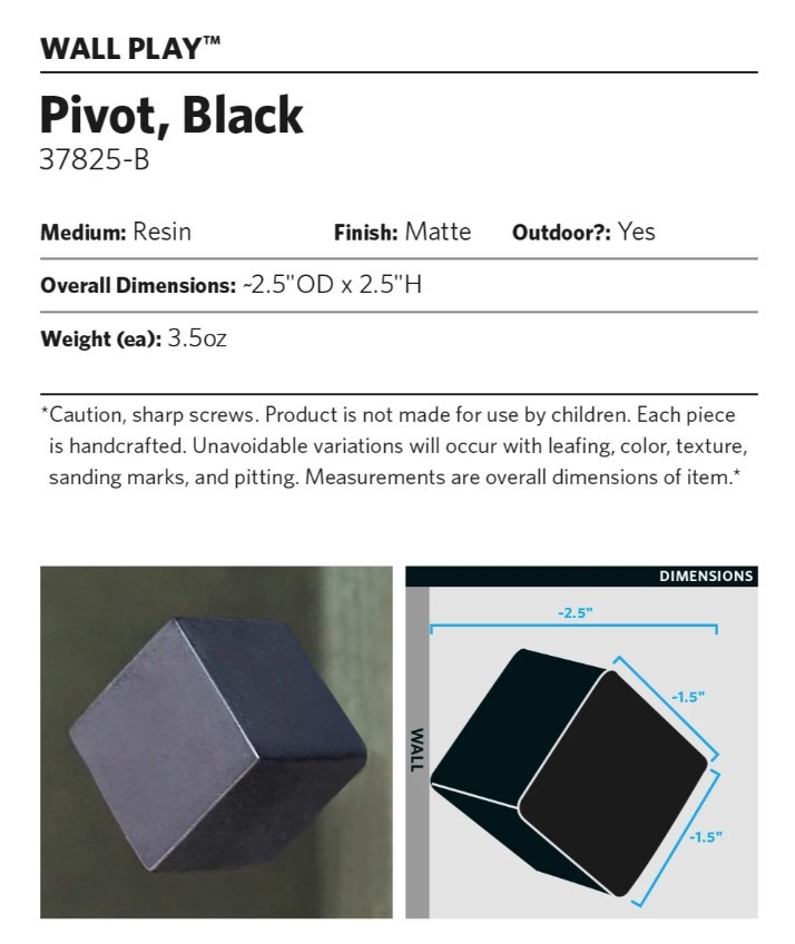 Wall Play Pivot Black (set of 10)