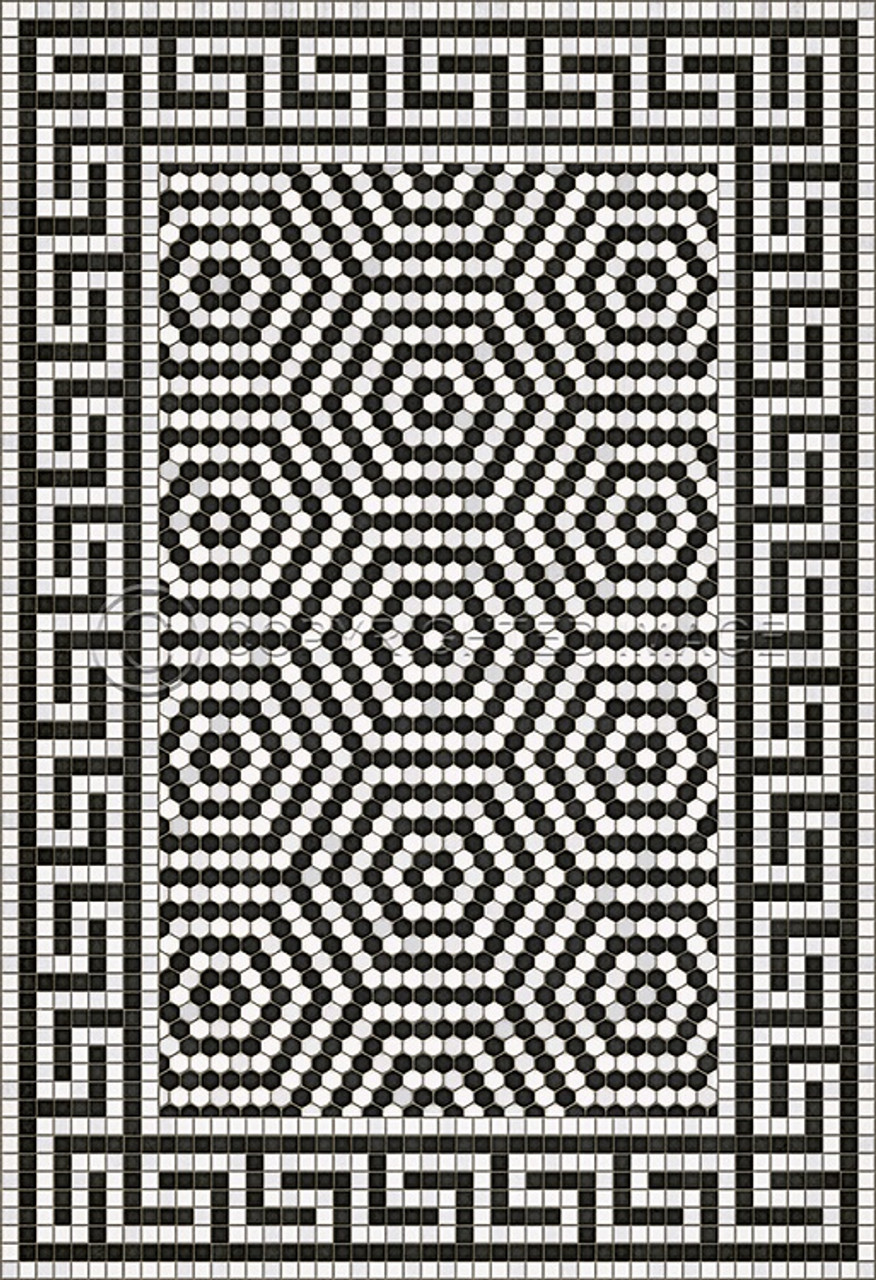 Spicher & Co Mosaic Customized 46th Street Vinyl Floor Cloth 52x76