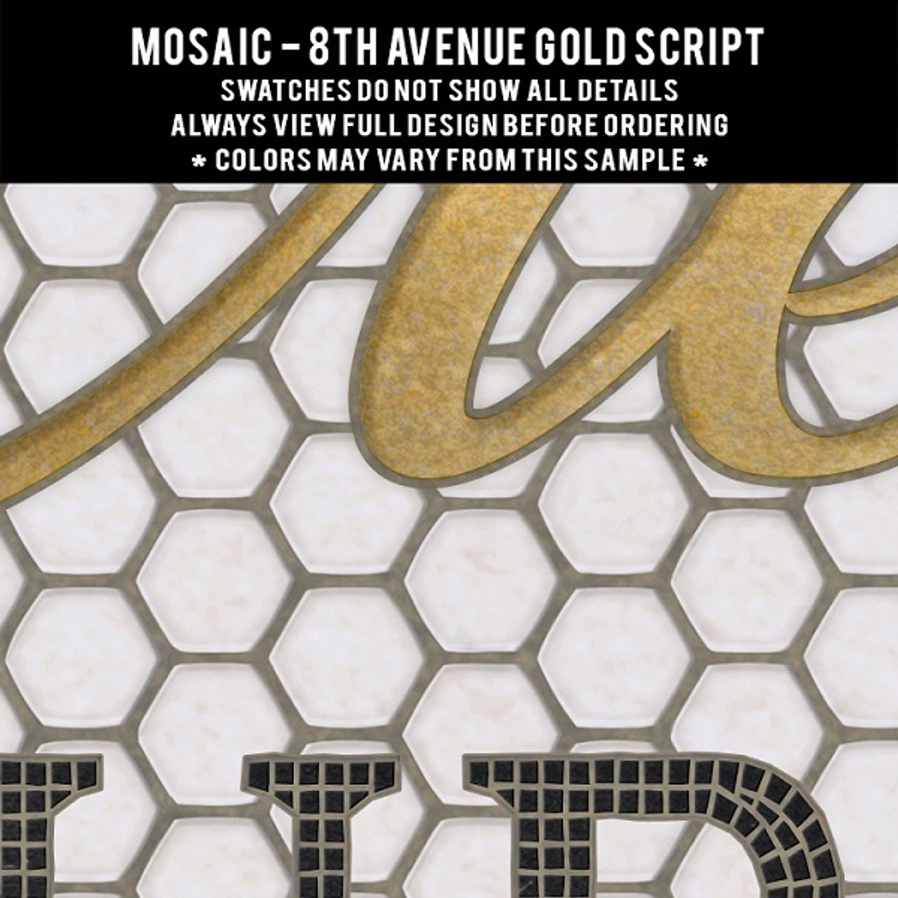 Mosaic 8th Avenue Customized Vinyl Welcome Mat – Domaci