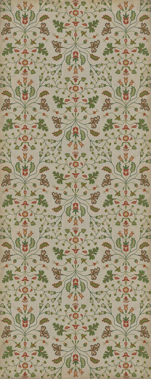 Williamsburg Franklin Courteous Reader - vinyl floor cloth size 36x90