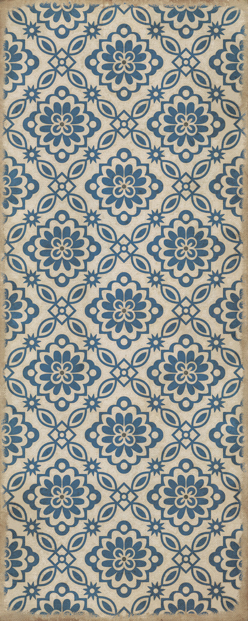 Williamsburg Bookbinder Miller - vinyl floor cloth size 36x90
