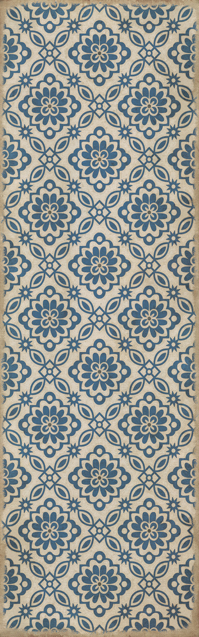 Williamsburg Bookbinder Miller - vinyl floor cloth size 36x115