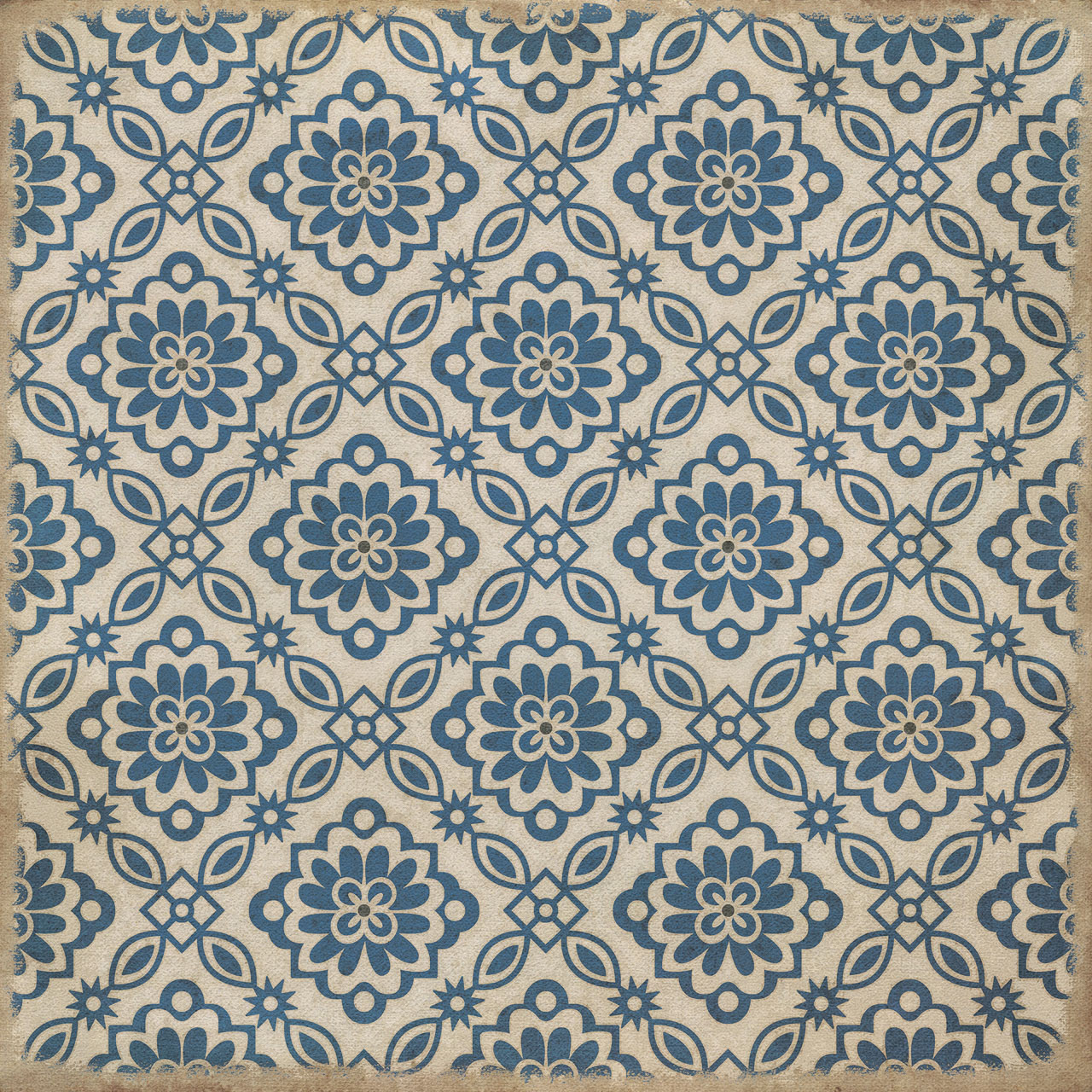 Williamsburg Bookbinder Miller - vinyl floor cloth sizes 36x36, 48x48