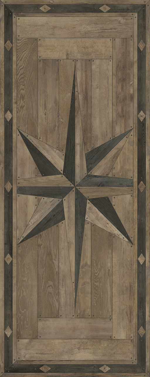 Williamsburg 18th Century Joinery Crosspiece - vinyl floor cloth size 36x90