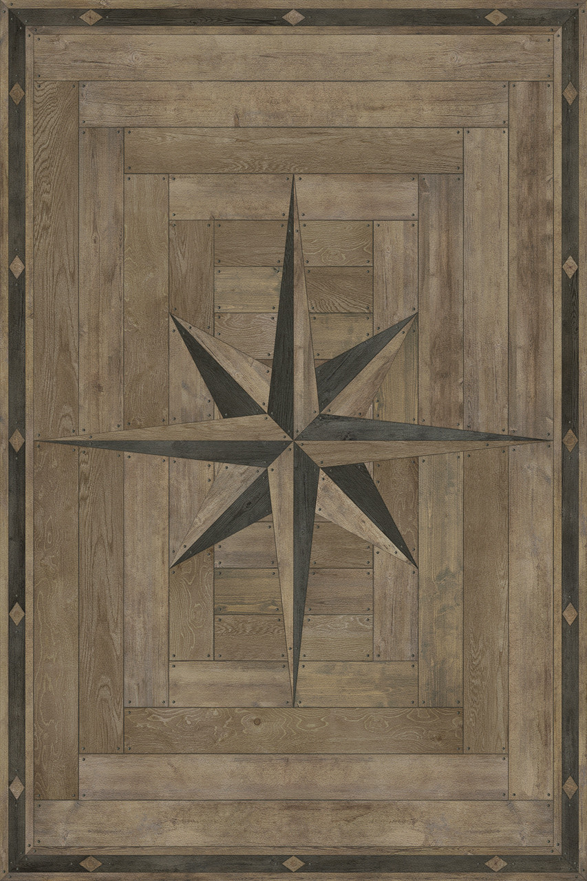 Williamsburg 18th Century Joinery Crosspiece - vinyl floor cloth Image for all rectangle sizes