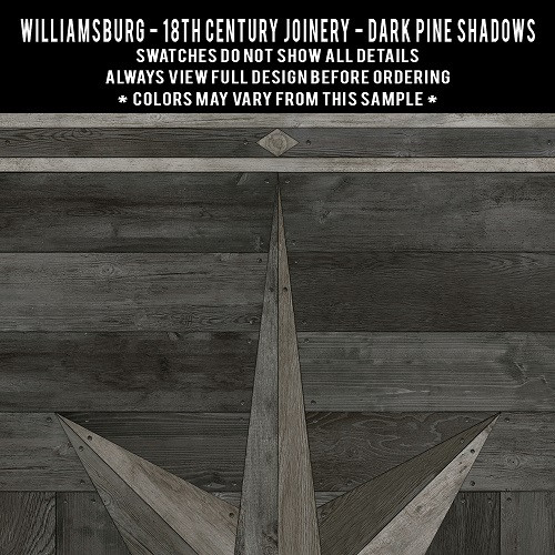Williamsburg 18th Century Joinery Dark Pine Shadows - vinyl floor cloth swatch sample